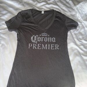 Women's Gray V-Neck T-Shirt